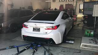 AFlo RC F dyno pull wInvidia Exhaust [upl. by Lundberg]