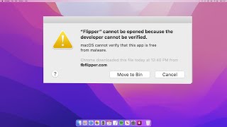 App Cannot Be Opened Because The Developer Cannot Be Verified On macOS [upl. by Assital]