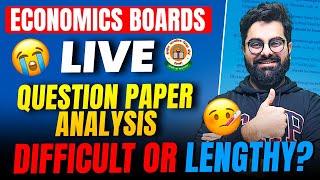 🔴 LIVE Class 12th Economics Board 2024  Most Accurate Paper Solving🔥 [upl. by Netsew662]