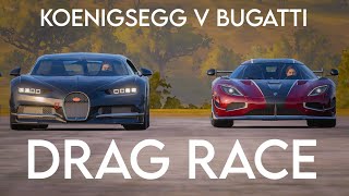 Koenigsegg Agera RS VS Bugatti Chiron 0400 KMH comparison [upl. by Anawed]