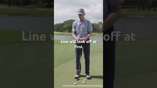 Brad Faxon talking about lining up the line of the ball when putting [upl. by Seem]