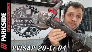 PARKSIDE PERFORMANCE Smerigliatrice 20V mod PWSAP 20Li D4 [upl. by Leasi]