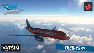 Microsoft Flight Simulator 2020  Brisbane YBBN  YSSY Sydney  Fenix A320  Vatsim [upl. by Eitsirhc]