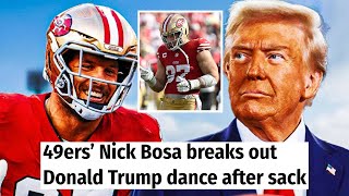 Nick Bosa Breaks Out Trump Dance Celebration After Being FINED By NFL For Wearing MAGA Hat [upl. by Procto626]