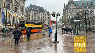 Hamburg Germany Walking Tour Christmas time [upl. by Joya]