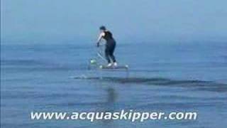 Acquaskipper Sea Fly Water bird hydrofoil foil human powered boat wing foil [upl. by Yennek458]