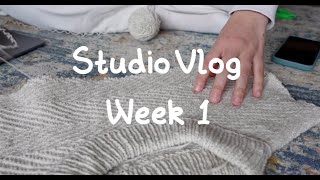 Studio Vlog  Week 1  Behind the scenes as a knitwear designer [upl. by Adnael]