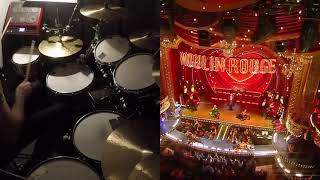 GMA Moulin Rouge Broadway Split Screen with live drummer Jared Schonig [upl. by Hsiwhem]