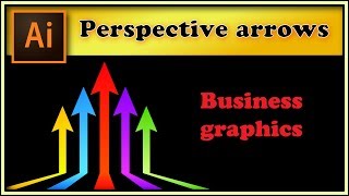 ⬆️⬆️⬆️ Perspective arrows  Adobe Illustrator tutorial [upl. by Arimat]