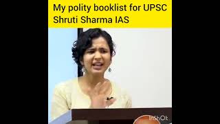 My polity booklist for UPSC Shruti Sharma IAS ips ias upsc ifs lbsnaa irs iasmotivation [upl. by Eca]