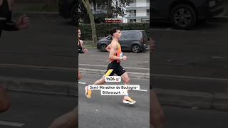 SemiMarathon en moins d’1h06 😱 21km à 19kmh 🏃  SemiMarathon de BoulogneBillancourt running [upl. by Shrier]