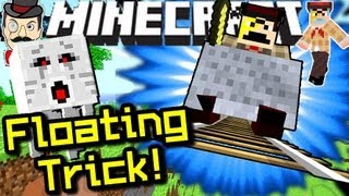 Minecraft FLOATING RAILS TRICK No Mods [upl. by Gniw]