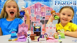 Disney Frozen 2 Advent Calendar Opening All 24 Days of Christmas [upl. by Darbie]