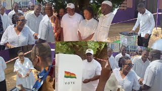 See How John Mahama Visits Late Father’s Tomb Before Casting His VoteWife amp Children Cast Vote🙏🏾 [upl. by Fredrick]