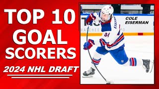 TOP 10 GOAL SCORERS from the 2024 NHL Draft Class [upl. by Laidlaw625]