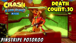 10 Deaths Later… Pinstripe Potoroo Boss Fight in Crash Bandicoot Remastered  Unedited PS4 Gameplay [upl. by Afatsum93]