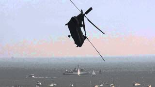 Chinook Display nose down quickstop Bournemouth Air Fest [upl. by Swor]