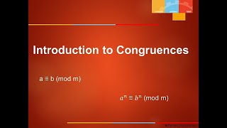 Introduction to Congruences [upl. by Kcirrez680]