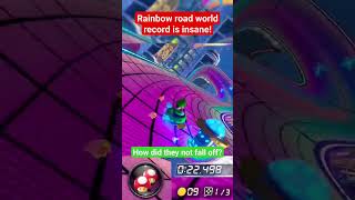 Rainbow Road World Record is insane mariokart luigi mk8dx rainbowroad [upl. by Welbie320]