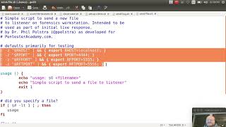 Pentester Academy Linux Forensics course Determing if there was an incident part4 client scripts [upl. by Cirad]