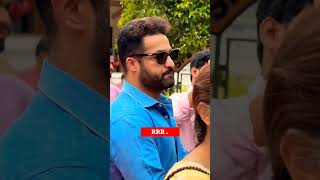 jrntr at Obul Reddy Public School Jubilee Hills to cast his vote  telangana universe rrr [upl. by Yelsek377]