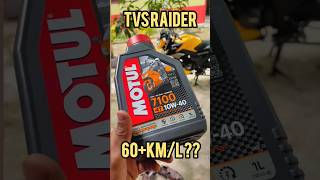 🤔Good Or Bad for TVS Raider milagetest motul tvs [upl. by Anaila294]