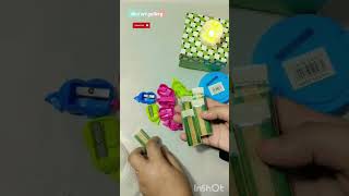 Unboxing basic sharpener and eraser  Unboxing diy aiza trending [upl. by Luckin]