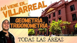 🔴 Solucionario EXAMEN DE ADMISIÓN VILLARREAL 👏 GEOMETRÍA TRIGONOMETRÍA 2022 2023 Todas las áreas [upl. by Annodahs]