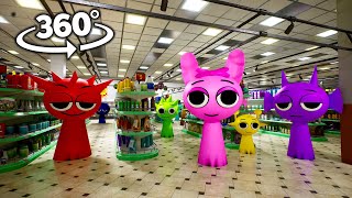 Incredibox Sprunki In Supermarket 360°  4K  VR  360 Video [upl. by Raddie]