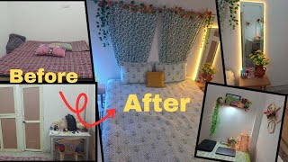 Bedroom makeovermiddle class bedroom makeoversmall bedroom makeover bedroomdecor [upl. by Behah]