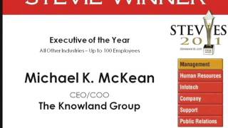 Michael McKean of The Knowland Group wins a 2011 Stevie Award [upl. by Virginia]