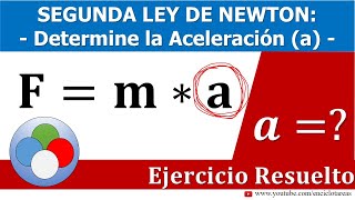 Calcular la aceleración  Segunda Ley de Newton [upl. by Eceerehs179]