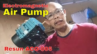 Upgrading my old airpump to new resun ACO005 80Lmin 75W Electromagnetic Air Pump very efficient [upl. by Kerat]