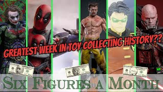 Six Figures a Month  July Edition SDCC MAFEX Hot Toys Figuarts Hasbro Mondo Bottleneck [upl. by Nnylyaj]