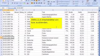 am4123  Arbeitsblätter aus und einblenden [upl. by Niletak]