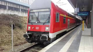 Ausfahrt einer Dosto Garnitur Nach SchwedtOder Aus dem Bahnhof Gesundbrunnen [upl. by Yrohcaz650]