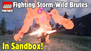 KILLING all StormWild Brutes In Lego Fortnite Sandbox [upl. by Ilyssa]