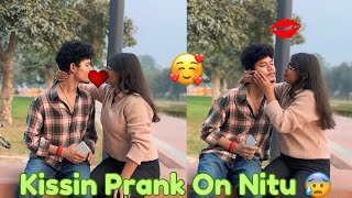 Kissing Prank On Nitu 😰  ye kya ho gaya 🥰  Sanjeev Vlogs [upl. by Farrand]