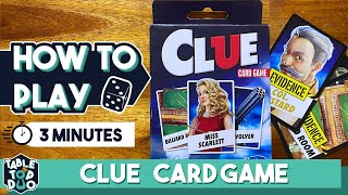 How to play Clue Card Game in 3 minutes Clue  Card Game [upl. by Mitchiner]