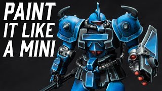 Hand Painting Gunpla like Miniatures  Gouf Custom Kitbash [upl. by Lord]