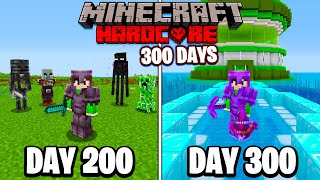 I Survived 300 Days in HARDCORE Minecraft [upl. by Ennayllek284]