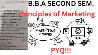 BBA second sem principles of marketing graphicera kumaununiversity pyq [upl. by Elsinore568]