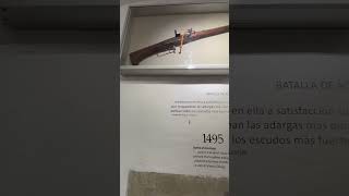 A late 15th century Spanish arquebus with a matchlock system Museo Militar de Canarias tenerife [upl. by Notneb]