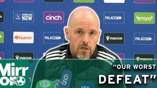 😡 quotOUR WORST DEFEATquot  Every word Erik ten Hag had to say after Man Utd lost 40 at Crystal Palace [upl. by Yanej]