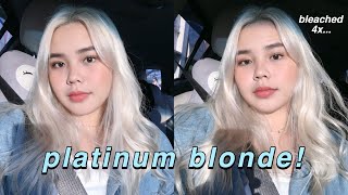 HOW I ACHIEVED PLATINUM BLONDE HAIR ft Azta Salon  darlene [upl. by Echo]