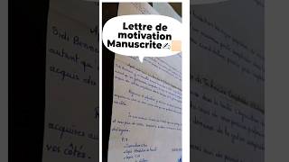 Lettre de motivation Manuscrite shorts tending [upl. by Roderic]