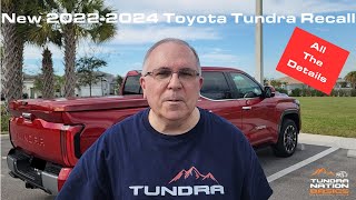 New 20222024 Toyota Tundra Recall [upl. by Nnylav]