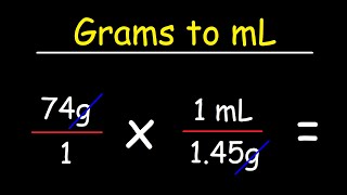 How To Convert Grams to Milliliters  g to mL [upl. by Althea476]