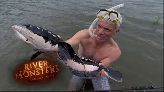 Jeremy Catches Giant Snakehead With Bare Hands  SNAKEHEAD  River Monsters [upl. by Stargell816]