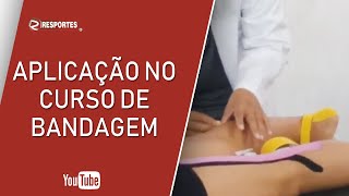 Aplicação de bandagem no Curso de Bandagem Funcional [upl. by Ettenahs]